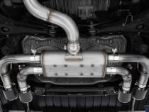 2015-21VW Golf R T304 Stainless Steel 3 inch Cat-Back Active Quad Rear Exit with Carbon Fiber Tips MBRP