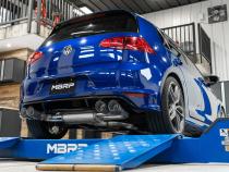 2015-21VW Golf R T304 Stainless Steel 3 inch Cat-Back Active Quad Rear Exit with Carbon Fiber Tips MBRP