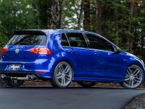 2015-21VW Golf R T304 Stainless Steel 3 inch Cat-Back Active Quad Rear Exit with Carbon Fiber Tips MBRP