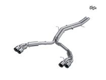 T304 Stainless Steel 2.5 Inch Resonator Back Dual Rear Quad Tips 18-Up Audi S5 Coupe/S4 Sedan MBRP