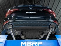 2022-Up Volkswagen Jetta GLI 2.0 TSI T304 Stainless Steel 3 Inch Cat-Back 2.5 Inch Dual Split Rear with Carbon Fiber Tips Street Profile MBRP