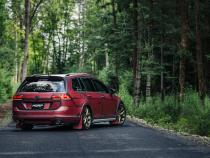 2017-19 Volkswagen Golf Sportwagen and Alltrack 1.8T Armor Pro T304SS 3 Inch Cat-Back, 2.5 Inch Dual Split Rear, Factory Through Bumper MBRP