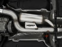 2017-19 Volkswagen Golf Sportwagen and Alltrack 1.8T Armor Pro T304SS 3 Inch Cat-Back, 2.5 Inch Dual Split Rear, Carbon Fiber Tips, Factory Through Bumper MBRP