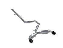 T304 Stainless Steel 3 inch Cat-Back Dual Split Rear with Carbon Fiber Tips (2) 5 inch OD Carbon Fiber Tips Included MBRP