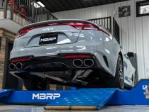 2022-2024 Kia Stinger 3.3L AWD/RWD 2.5 Inch Cat-Back Dual Split Rear Quad Outlet T304 Stainless Steel Active Exhaust MBRP