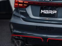 22-Up Kia Forte GT 1.6L Turbo T304 Stainless Steel 2.5 Inch Axle-Back Dual Split Rear with Quad Carbon Fiber Tips Armor Pro MBRP