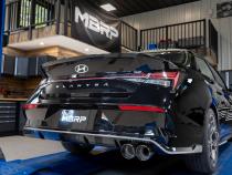 2021-Up Hyundai Elantra N-Line 1.6L Armor Pro 3 Inch Axle-Back Single Rear Exit with Dual Outlet Carbon Fiber Tip MBRP