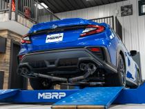 23-Up Subaru WRX 2.4L T304 Stainless Steel 3 Inch Cat-Back Dual Split Rear Quad Carbon Fiber Tips Race Profile MBRP