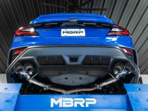 22-Up Subaru WRX 2.4L T304 Stainless Steel 2.5 Inch Axle-back Dual Split Rear Quad CF Tips MBRP