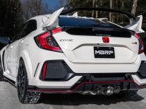 2017-2021 Honda Civic Type R 2.0L T304 Stainless Steel 3 Inch Cat-Back Triple Rear Outlet Burnt End Tips MBRP