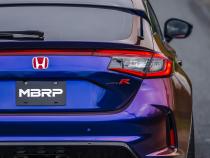 23-Up Honda Civic Type R 2.0L 3 Inch Cat-Back Exhaust System Armor Pro T304 Stainless Steel Triple Center Outlet with Carbon Fiber Tips Active Exhaust MBRP
