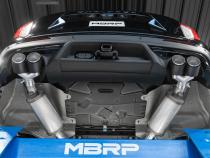 Cat-Back 2.5 inch Dual Rear Quad Carbon Fiber Tips 20-Up Explorer/Aviator MBRP