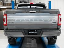 21-Up Ford F-150 T409 Stainless Steel 3 Inch Cat-Back 2.5 Inch Dual Split Rear Exhaust System MBRP