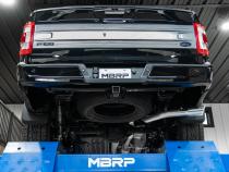 T304 Stainless Steel 3 Inch Resonator Back Single Side Exit 2021-Up Ford F-150 PowerBoost Hybrid 3.5L MBRP
