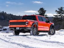 2021-Up Ford F-150 Raptor 3.5L EcoBoost HO 3 Inch Axle-Back Dual Rear Exit T304 Stainless Steel with Carbon Fiber Tips MBRP