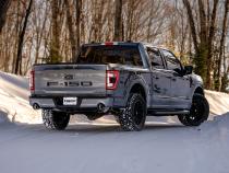 2021-Up Ford F-150 Tremor and 2022-Up Ford F-150 Black-Coated Aluminized Steel 3 Inch Cat-Back Dual Rear Exit Armor BLK Series MBRP