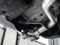 Porsche 2.5 Inch Axle Back Dual Split Rear Bypass Armor Pro Series Carbon Fiber Tips For 14-24 Porsche Macan MBRP