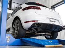 Porsche 2.5 Inch Axle Back Dual Split Rear Bypass Armor Pro Series Carbon Fiber Tips For 14-24 Porsche Macan MBRP