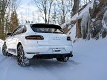 Porsche 2.5 Inch Axle Back Dual Split Rear Bypass Armor Pro Series Carbon Fiber Tips For 14-24 Porsche Macan MBRP