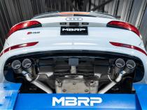 2014-2017 Audi SQ5 3.0T 2.5 Inch Axle-Back Dual Rear Exit T304 Stainless Steel with Quad Carbon Fiber Tips MBRP