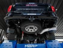 2020-2023 Chevrolet/GMC 2500/3500 HD 6.6L Duramax EC/CC Armor Lite Aluminized Steel 5 Inch Filter Back Single Side Exit MBRP