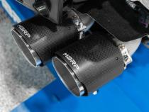 2020-2025 Chevrolet Corvette C8 6.2L Armor Pro T304 Stainless Steel 3 Inch Cat-Back Quad Split Rear with Carbon Fiber Tips Valve Delete MBRP