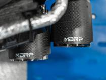 2020-2025 Chevrolet Corvette C8 6.2L Armor Pro T304 Stainless Steel 3 Inch Cat-Back Quad Split Rear with Carbon Fiber Tips Valve Delete MBRP