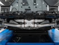 2020-2025 Chevrolet Corvette C8 6.2L Armor Pro T304 Stainless Steel 3 Inch Cat-Back Quad Split Rear with Carbon Fiber Tips Valve Delete MBRP