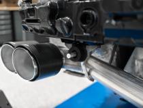 2020-2025 Chevrolet Corvette C8 6.2L Armor Pro T304 Stainless Steel 3 Inch Cat-Back Quad Split Rear with Carbon Fiber Tips Valve Delete MBRP