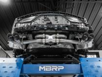 2020-2025 Chevrolet Corvette C8 6.2L Armor Pro T304 Stainless Steel 3 Inch Cat-Back Quad Split Rear with Carbon Fiber Tips Valve Delete MBRP