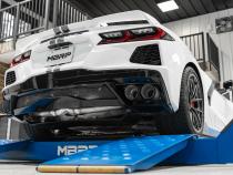 2020-2025 Chevrolet Corvette C8 6.2L Armor Pro T304 Stainless Steel 3 Inch Cat-Back Quad Split Rear with Carbon Fiber Tips Valve Delete MBRP