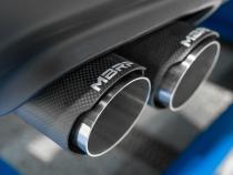 15-23 Dodge Challenger T304 Stainless Steel 2.5 Inch Cat Back Dual Rear Exit with Carbon Fiber Tips Exhaust System MBRP