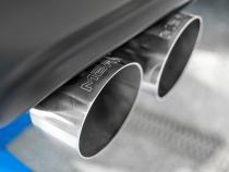 15-23 Dodge Challenger T304 Stainless Steel 3 Inch Dual Cat Back Quad Tips with Carbon Fiber Tips (Street Version) Exhaust System MBRP