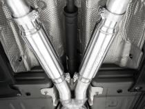 15-23 Dodge Challenger T304 Stainless Steel 3 Inch Dual Cat Back Quad Tips with Carbon Fiber Tips (Street Version) Exhaust System MBRP