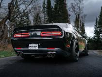 15-23 Dodge Challenger T304 Stainless Steel 3 Inch Dual Cat Back Quad Tips with Carbon Fiber Tips (Race Version) Exhaust System MBRP