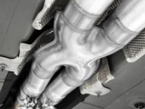 15-23 Dodge Challenger Aluminized Steel 3 Inch Dual Cat Back Quad Tips (Race Version) Exhaust System MBRP