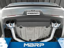 2015-2016 Dodge Challenger Aluminized Steel 3 Inch Dual Rear Cat-Back Quad Tips (Street Version) Exhaust System MBRP