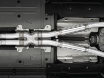 2015-2016 Dodge Challenger Aluminized Steel 3 Inch Dual Rear Cat-Back Quad Tips (Street Version) Exhaust System MBRP