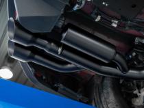 18-23 Ford Mustang GT 5.0L T304 Stainless Steel 3 Inch Cat-Back Dual Rear with Quad Carbon Fiber Tips Race Version MBRP