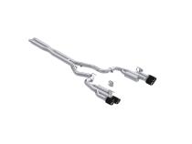 24-Up Ford Mustang GT 5.0L, Armor Pro T304 Stainless Steel 3 Inch Cat-Back Dual Split Rear with Quad Carbon Fiber Tips, Race Profile MBRP