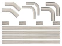 3 Inch Oval Exhaust Builders Kit 304 Stainless Steel Low-Profile Ground Clearance Pypes Performance Exhaust