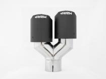 Carbon Fiber Tip 2.5 Inch ID Dual 3.5 Inch OD Out 9.45 Inch Length Dual Wall MBRP