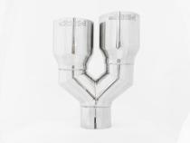 T304 Stainless Steel Tip 2.5 Inch ID Dual 3.5 Inch OD Out 9.5 Inch Length Single Wall MBRP