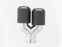 Carbon Fiber Tip Pro Series 2.5 Inch ID Dual 3.5 Inch OD Out 9.45 Length Dual Wall MBRP