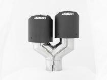 Carbon Fiber Tip 2.5 Inch ID Dual 4 Inch OD Out 9.50 Inch Length Dual Wall MBRP