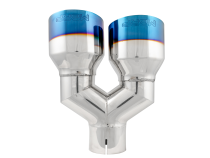 T304 Stainless Steel Burnt End Tip Pro Series 2.5 Inch ID Dual 4 Inch OD Out 9.55 Inch Length Single Wall MBRP