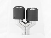 Carbon Fiber Tip  2.5 Inch ID Dual 4 Inch OD Out 9.5 Inch Length Dual Wall MBRP