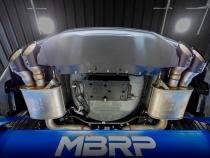 Black-Coated 4 Inch Quad Tip Cover Kit for 2015-2024 Ford Mustangs with Quad Tips MBRP