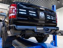2019-2024 Ram 1500 5.7L Hemi Black Exhaust Tips, Armor BLK 5 Inch OD Dual Wall Angle Cut, Sold In Pairs MBRP