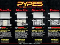 Violator Series Muffler 14 in 2.5 in Offset/Offset Hardware Not Incl Natural 409 Stainless Steel Pypes Exhaust